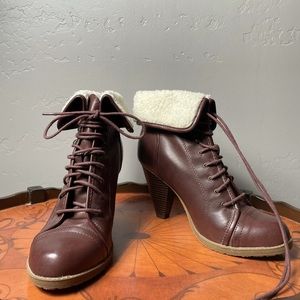Sherpa Lace Up Boots